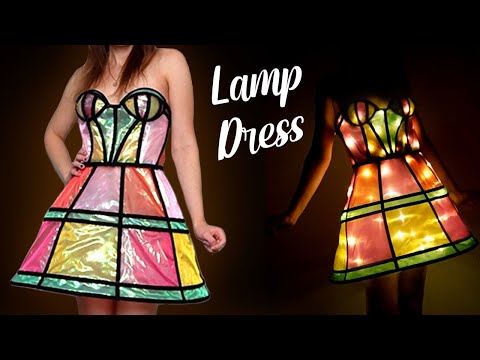 Making A Light Up Dress (that looks like a stained glass lamp)