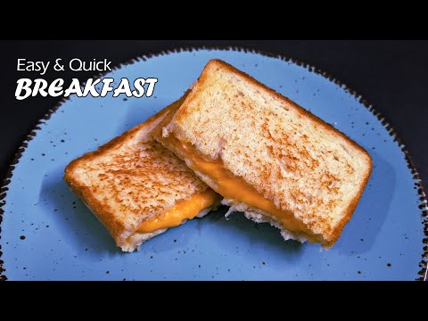 How To Make A Perfect Grilled Cheese Sandwich! Crispy Butter Toast. Delicious Breakfast.