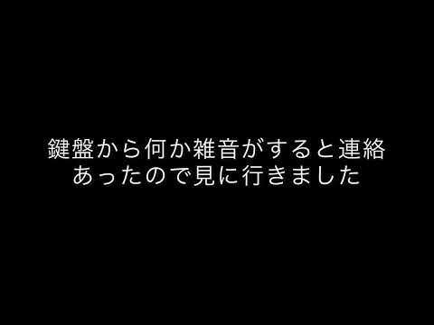 ピアノの鍵盤からカサカサ音が・・・