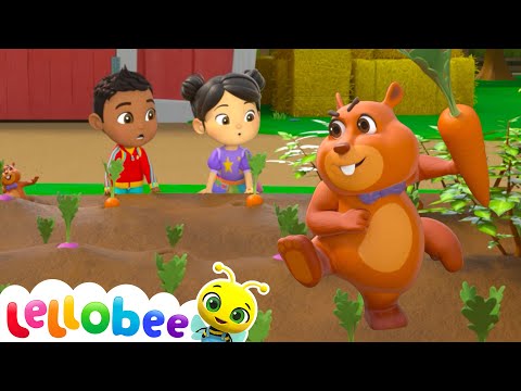 Veggie Trouble! The Silly Gopher Learns to Share! | 🌻Lellobee City Farm - Kids Playhouse Song Mix