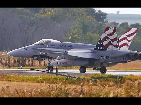 2024岐阜基地航空祭 　米軍 海兵隊 F/A-18 ホーネット　最後に暴れた！　　　2024.11.17