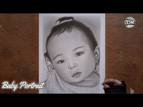 Cute Baby Commission Portrait | jesar art