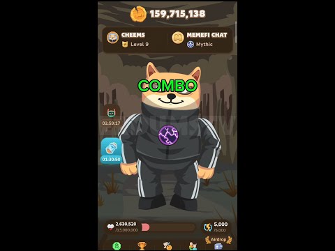 Memefi daily secret combo today | August 9, 2024 | level 1-9 boss