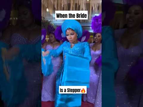 She needs to teach us these moves 😩🩵💜 #dance #weddingdance #wedding #bridal #yoruba #nigerianwedding