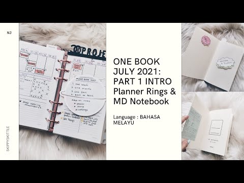 Part 1:Intro One Book July 2021 Challenge | Personal Ring & MD Notebook B6 Slim combo (Bahasa Malay)