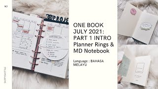 Part 1:Intro One Book July 2021 Challenge | Personal Ring & MD Notebook B6 Slim combo (Bahasa Malay)