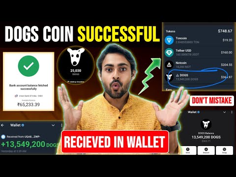 My Dogs Coin Successful Withdrawal || Check Your Dogs Wallet || Dogs Coin Claim & Listing New Upadte