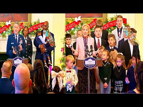 Jill Biden SURPRISES National Guard Families with White House Holiday Décor!