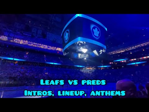 Leafs Vs Predators Intros, Lineup and National Anthems Dec 4 2024