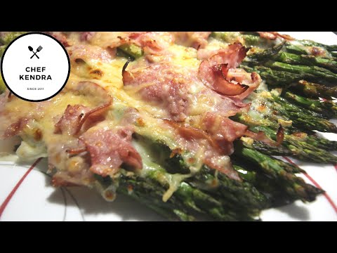 How to Make Asparagus - Roasted Asparagus with Ham and Cheese!