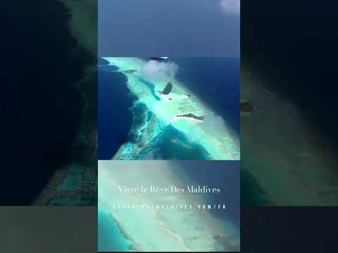 Survol des Maldives. Atoll Malé Sud.