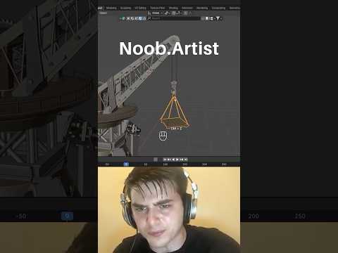 Noob vs Pro artist: animating a crane #blendertutorial #blender #blendercommunity #blender3d #b3d