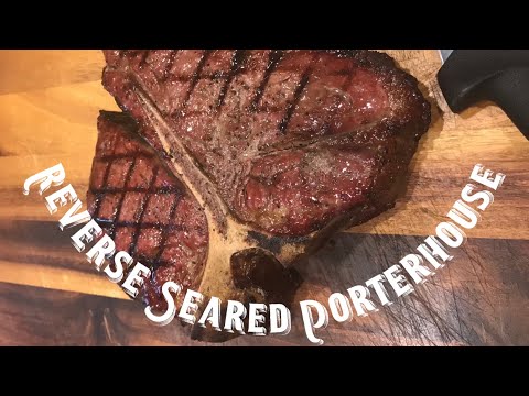 Reverse seared Porterhouse on the Camp Chef pellet smoker