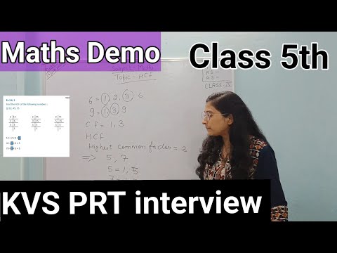 KVS PRT Interview Demo 2023 | Maths 5th class | HCF Demo | Teach in story telling 🫰 Easiest way