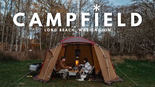 Exclusive first experience at Snow Peak Campfield in Long Beach, Washington | Wood & Burn Pro PS 2