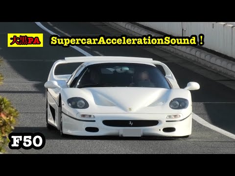 2022.1.16.日曜日の大黒PAに集まるF40.F50などスーパーカーを撮影！Best Performance Cars Supercar Acceleration Sound！