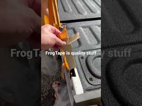 Sprayed on Raptor bed liner.  Really clean lines with FrogTape orange.