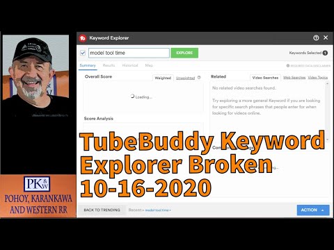 TubeBuddy keyword explorer broken October 16, 2020