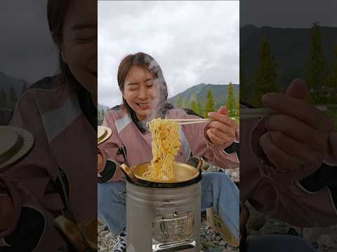 차박《캠핑》 비오는날은 다리밑 라면이지!! #캠핑 #camping  #차박