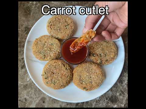 10 minutes evening snack, Carrot cutlet recipe, carrot recipe,