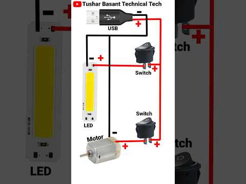 USB light Motor Connection DIY Project #shorts