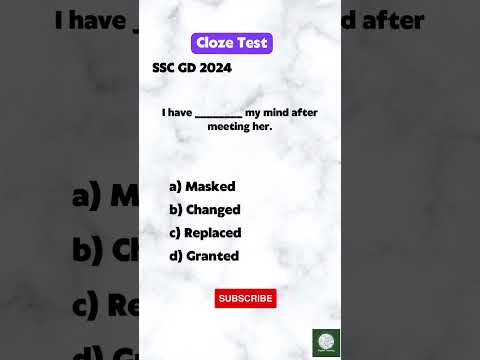 cloze test | Asked in SSC GD 2024 #english #grammar #viral #shorts #learnenglish #learning