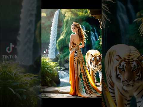 🐅✨美と力の融合✨🐅#TigerQueen #RegalElegance #MajesticBeauty #JungleRoyalty #GraceAndStrength #FantasyArt