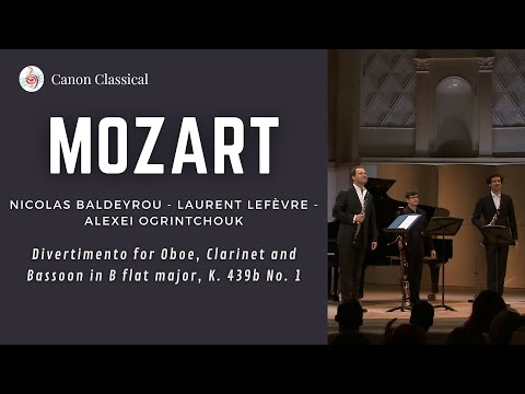 W. A. Mozart: Divertimento for Oboe, Clarinet and Bassoon in B flat major, K. 439b No  1