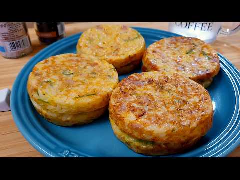 찬밥을 이렇게 했더니 반찬 없이 한 끼 뚝딱~! 한 접시가 순식간에 사라집니다.