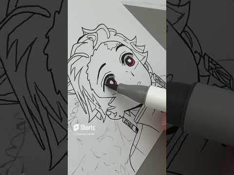 Drawing Demon slayer Trio (Tanjiro, Zenitsu & Inosuke) #demonslayer #shorts