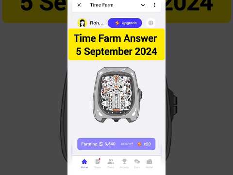 Time Farm Answer 5 September 2024 #timefarm #dailycombo