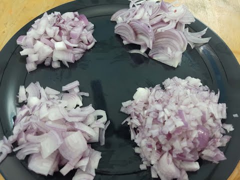 Simple and Best Onion Cutting Tips | 4 Types of Onion Cutting For Daily Use | Ramas Yummy Kitchen