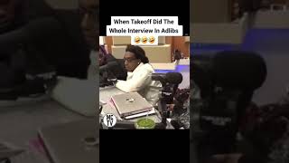 Takeoff Doing Ad Libs For Migos Mid Interview 😂 (RIP 🕊)