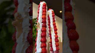 Hikaricafe, A must-see for strawberry lovers! Giant strawberry parfait in Osaka!#shorts