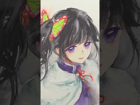 Watercolor Anime | Kanao Demon Slayer |#shorts