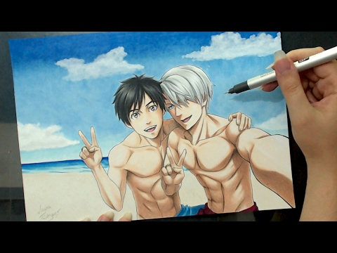 Speed Drawing - Yuri and Victor (Yuri!!! On ICE) "Valentine's Week"