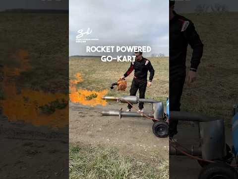 Who knew a leaf blower had this much potential…🤣 #rocket #fire #vehicle