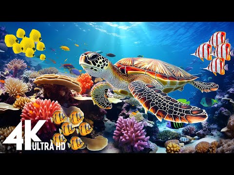 Ocean 4K - Sea Animals for Relaxation, Beautiful Coral Reef Fish in Aquarium(4K Video Ultra HD) #8