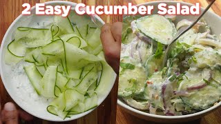 2 Yummy Cucumber Salad Recipes