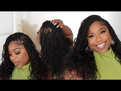 Knotless Micro Braids using ONLY 100% Human Hair | Loose Wave Texture | YWigs