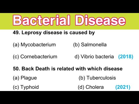 Bacterial Diseases - Human Health and Disease MCQ - NEET 2023