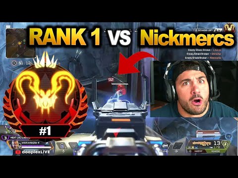 Nickmercs vs Rank 1 in predator lobby: RANK 1 TEAM UNSTOPPABLE