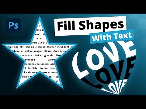 How To Fill Shapes With Text In Photoshop (2 EASY Ways)