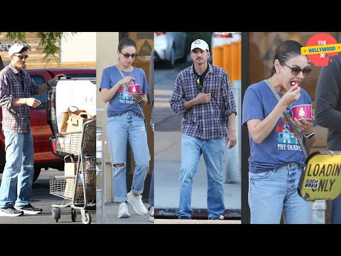 ASHTON KUTCHER AND MILA KUNIS GRAB MCDONALD'S AND ICE CREAM AFTER GELSON'S RUN!!!