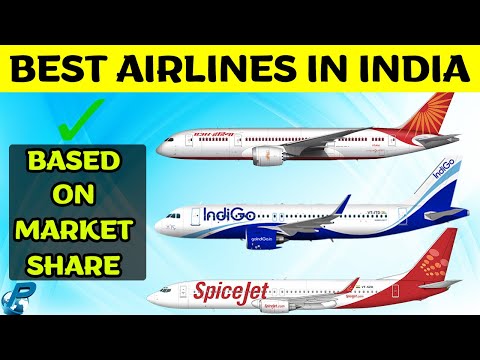 Top 5 Airlines in India | Best Indian Airlines based on Market Share in Hindi 2025