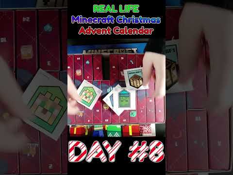 Opening a REAL LIFE Minecraft Christmas Advent Calendar Day #8