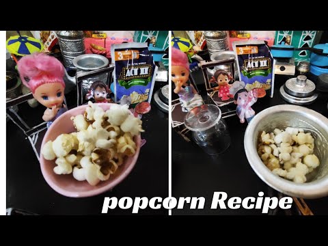 Miniature Popcorn 🍿Recipe||Miniature Cooking||Miniature Cooker||#mini #miniature #tiny #popcorn