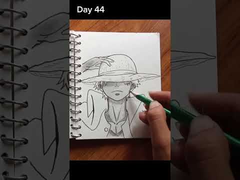 Drawing everyday till I reach 1k subs (Day44) #shorts #anime #onepiece #monkeydluffy