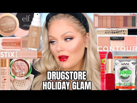 *ALL DRUGSTORE* Holiday Glam Makeup Tutorial 2023 | KELLY STRACK