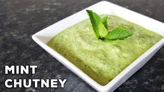 4 Ingredient - Simple & Easy Mint Chutney | Mint & Coriander Chutney |